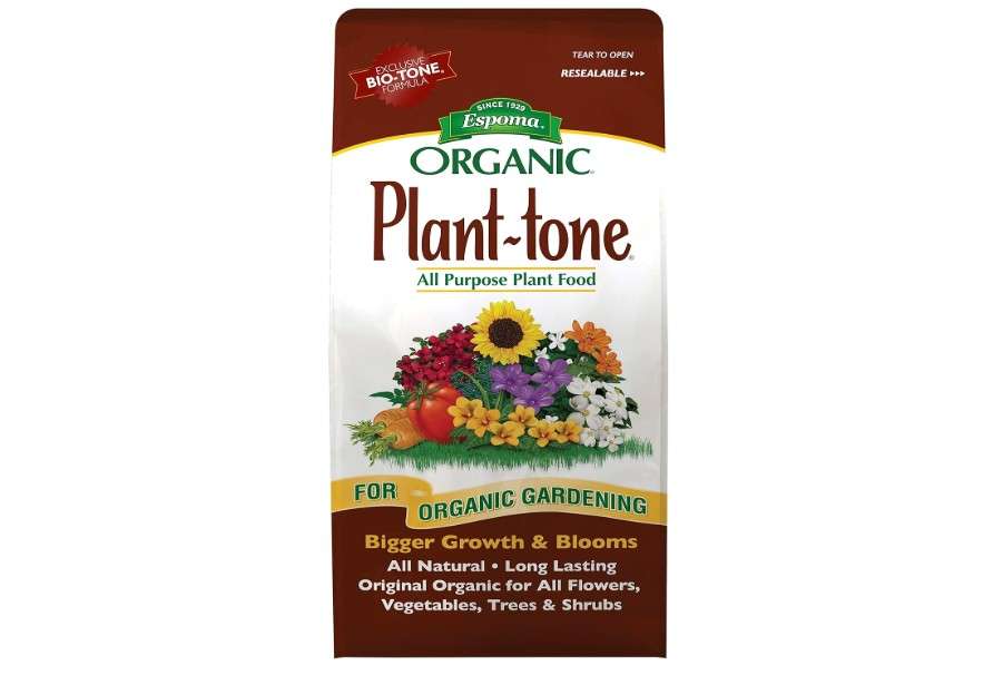 Espoma Organic Plant-Tone 5-3-3 Natural & Organic All Purpose Plant Food; 4 lb. Bag; The Original Organic Fertilizer for All Flowers, Vegetables,