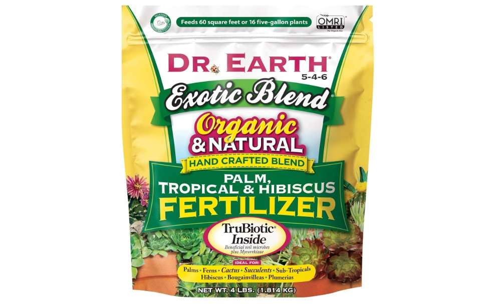  Dr. Earth Exotic Blend Palm, Tropical & Hibiscus Fertilizer 4lb 5-4-6
