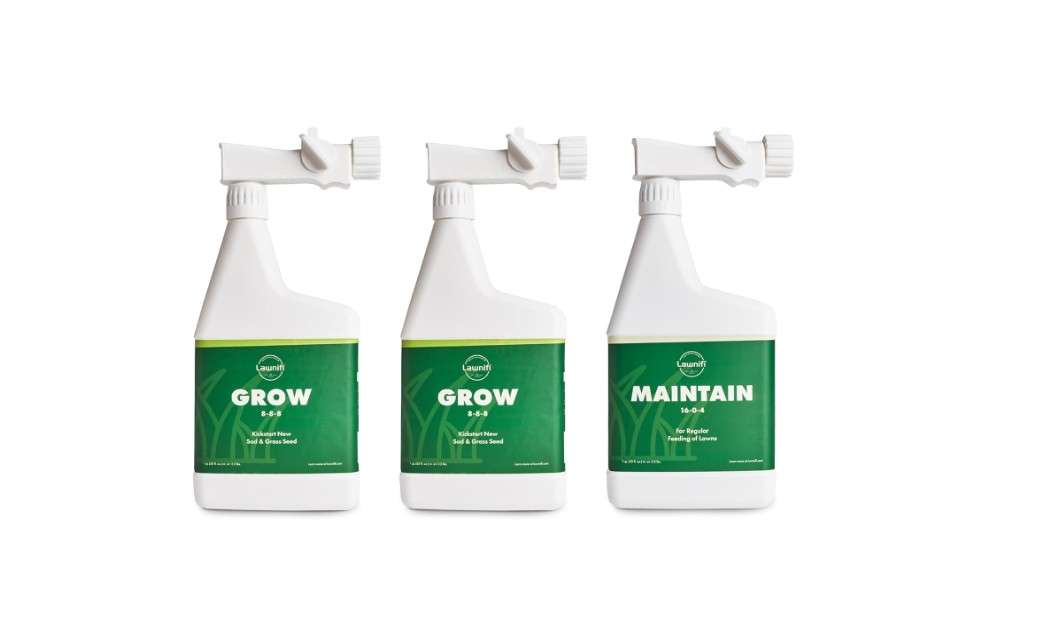  Lawnifi New Lawn Starter Box, 3 Bottles of Liquid Fertilizer - Grow x2, Maintain x