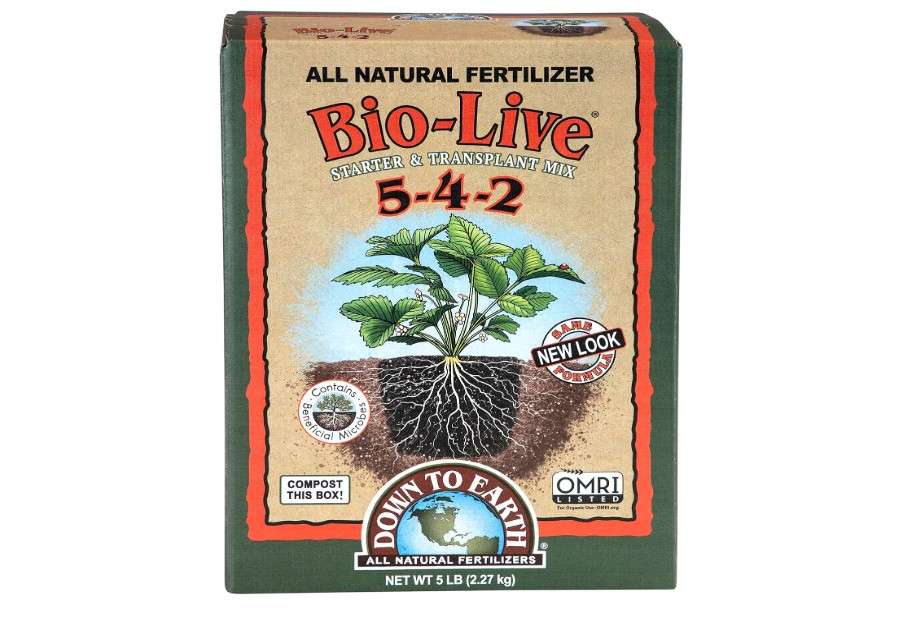 Down To Earth Organic Bio-Live Fertilizer Mix 5-4-2, 5 lb
