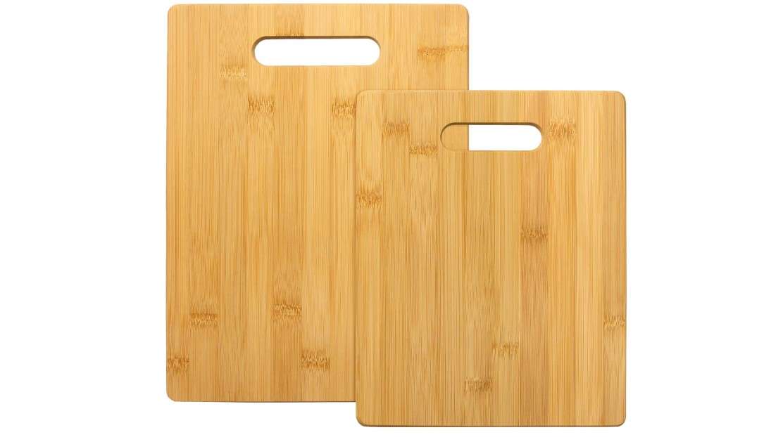  Totally Bamboo 2-Piece Cutting Board Set; 2 Assorted Sizes of Bamboo Wood Cutting Boards for Kitchen