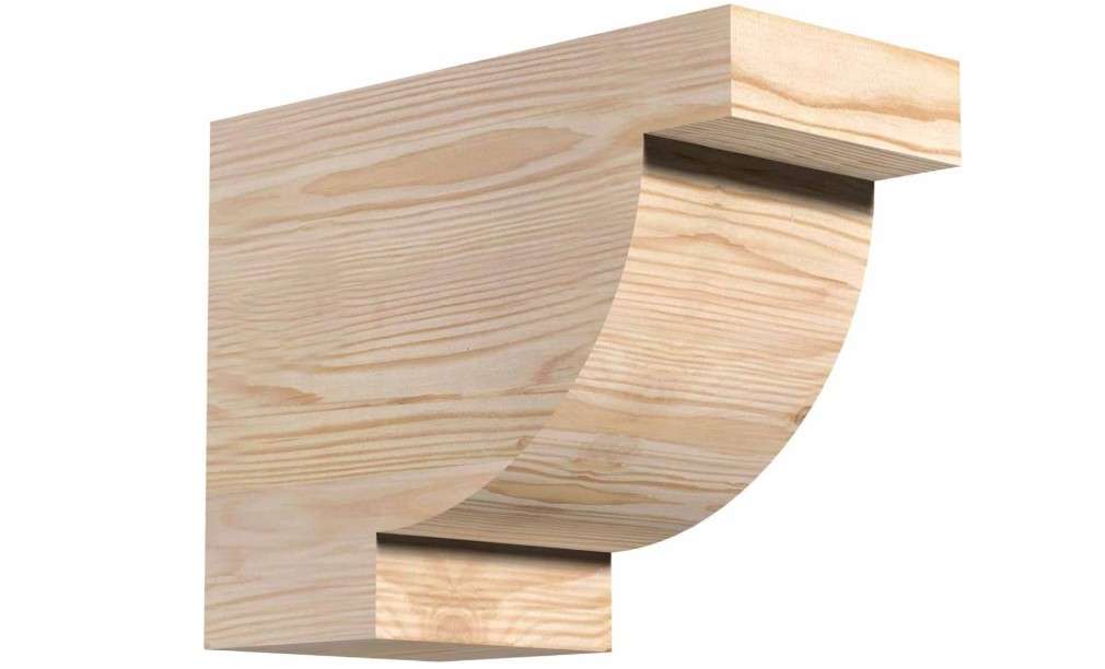  Ekena Millwork RFT06X10X12ALP00SDF Alpine Smooth Rustic Wood Rafter Tails' 5 1/2"W x 10"H x 12"L, Douglas Fir