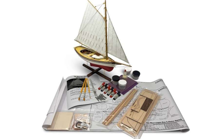 
Midwest 951 - Muscongus Bay Lobster Smack 1:24 Model Kit to Build - Model Ship Kit with All Tools, Glue and Paint You Need to Assemble - Easy to Build