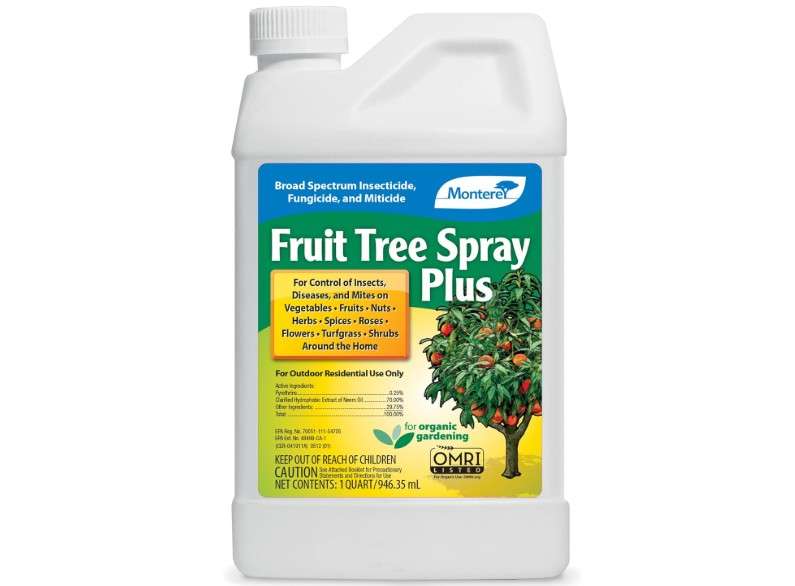  Monterey Fruit Tree Spray Plus – Insecticide & Fungicide for Fruits, Vegetables, Roses & Lawns – Controls Pests & Fungal Diseases