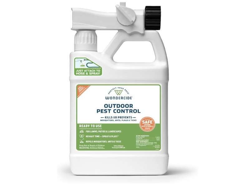  Wondercide - Outdoor Pest Control Spray with Natural Essential Oils - Mosquito, Ant, Insect Repellent, Treatment, Killer - Safe Around Pets Kids 32 oz