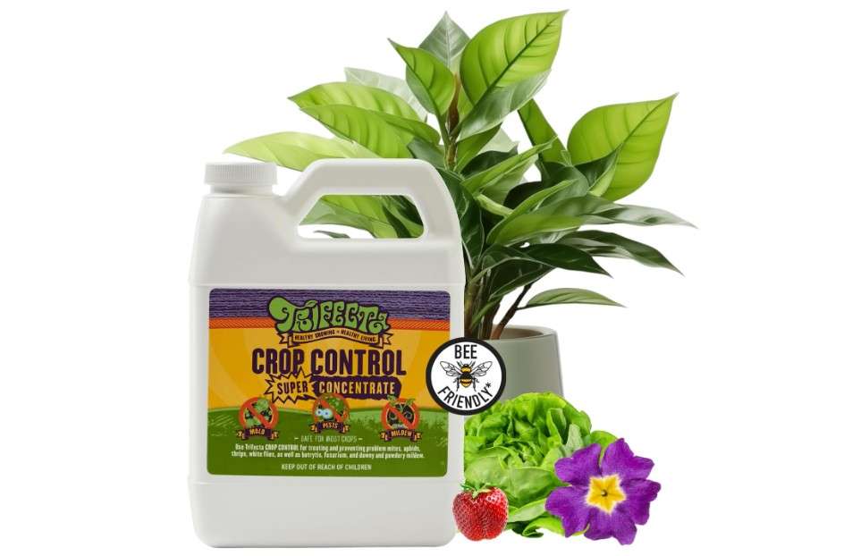 Trifecta Crop Control Super Concentrate All-in-One Natural Pesticide, Fungicide, Miticide, Insecticide, Help Defeat Spider Mites, Powdery Mildew, Botrytis