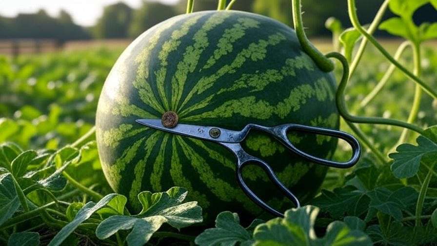 Harvesting ripe Sugar Baby watermelon with yellow field spot". 