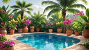 best potted plants for pool area