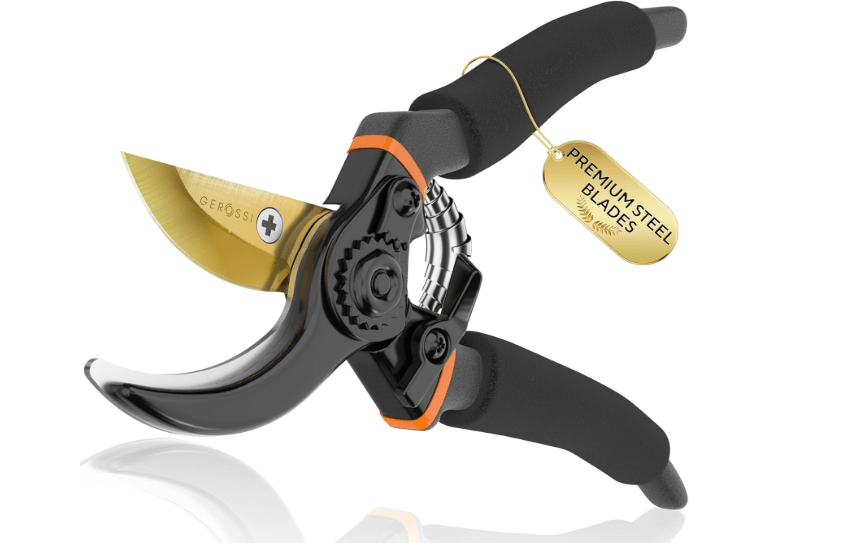 
Premium Bypass Pruning Shears for your Garden - Heavy-Duty, Ultra Sharp Pruners w/Soft Cushion Grip Handle Made with Japanese Grade