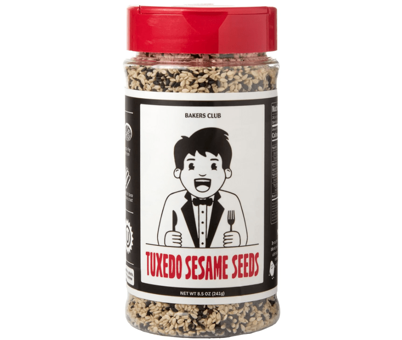
Bakers Club 8.5oz Mixed Black and White Sesame Seeds - Tuxedo blend for Sushi, Tuna, Stir Fry, Bread, Poke Bowls - Kosher, Gluten Free, Rich in Sesame Oil