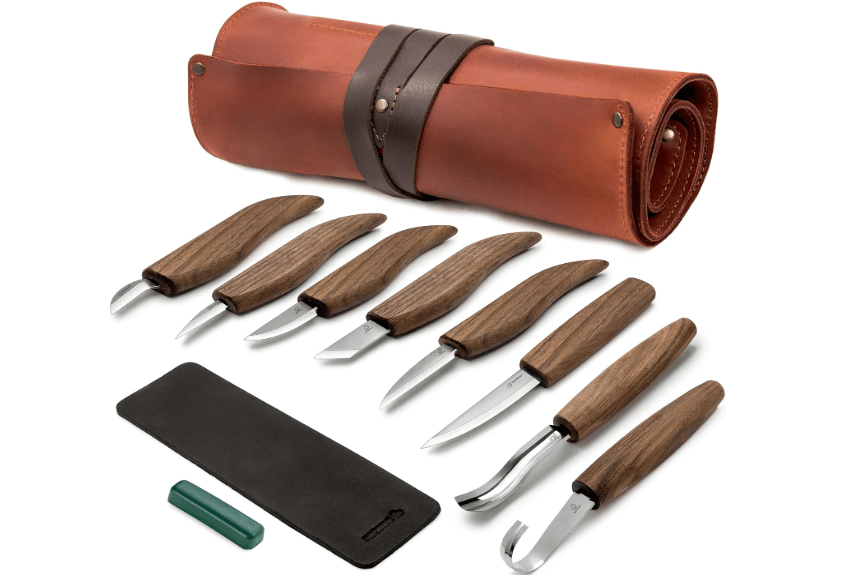 BeaverCraft Deluxe Wood Carving Kit S18X - Wood Carving Knife Set - Spoon Carving Tools Set - Whittling Knives Kit - Woodworking Kit Wood Carving Tools Kit