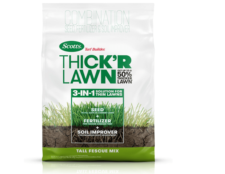 
Scotts Turf Builder THICK'R LAWN Grass Seed, Fertilizer, and Soil Improver for Tall Fescue, 4,0