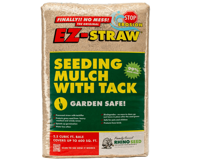 
EZ-Straw Seeding Mulch with Tackifier - Biodegradable Processed Straw a 2.5 CU FT Bale (