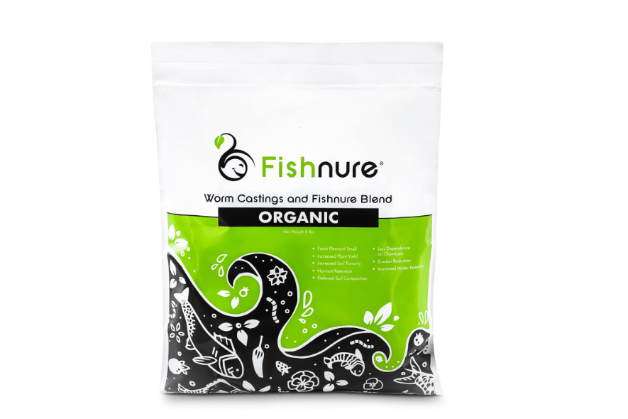 
Fishnure -8 lbs Organic Fertilizer Humus Compost Made from Worm Castings and Fish Manure Vermicompost - Odor Free - Indoor and Outdoor use - f
