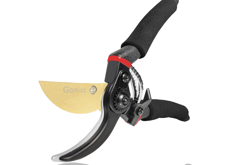 
gonicc 8" Professional Premium Titanium Bypass Pruning Shears (GPPS-1003), Hand Pruners, Garden Clippers.