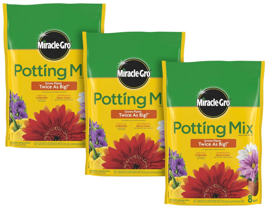 
Miracle-Gro Potting Mix, For Indoor or Outdoor Potted Plants, Flowers, Vegetables, Shrubs, Annuals, and Perennials, Feeds Up to 6 Months,