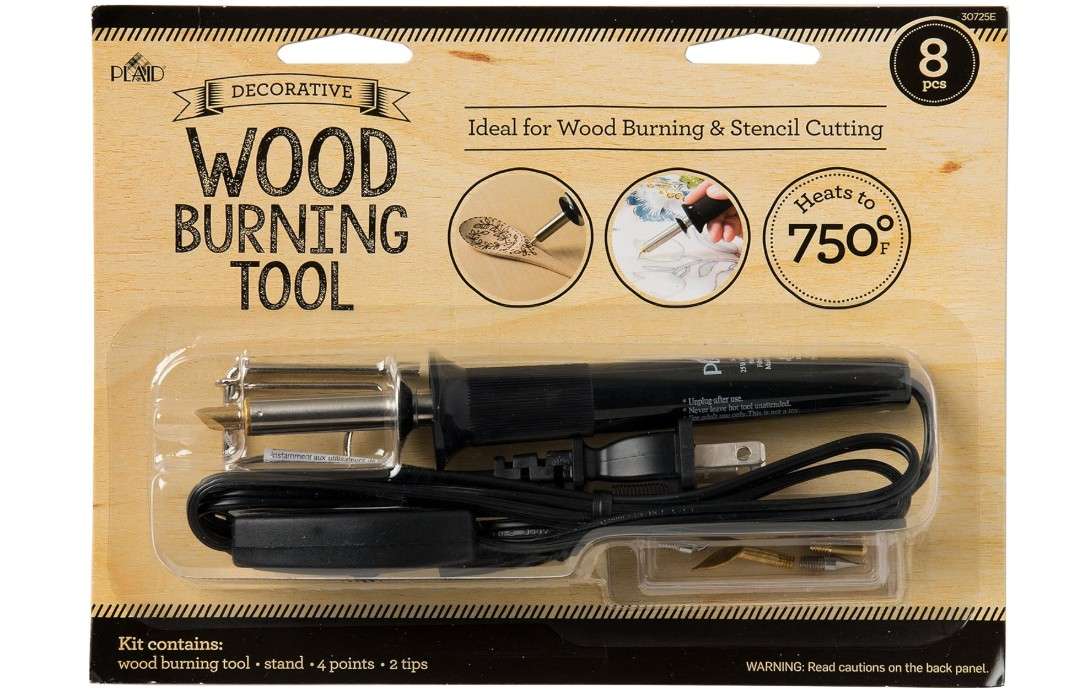 
Plaid wood burning and stencil cutting tool