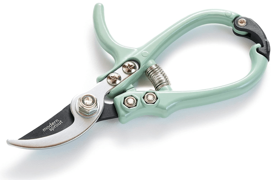 
Modern Sprout Hand Pruners - Lightweight Pruning Shears W/Easy Lock- Gardening Scissors - Bypass Sharp Carbon Steel Blade - Rust Resistant