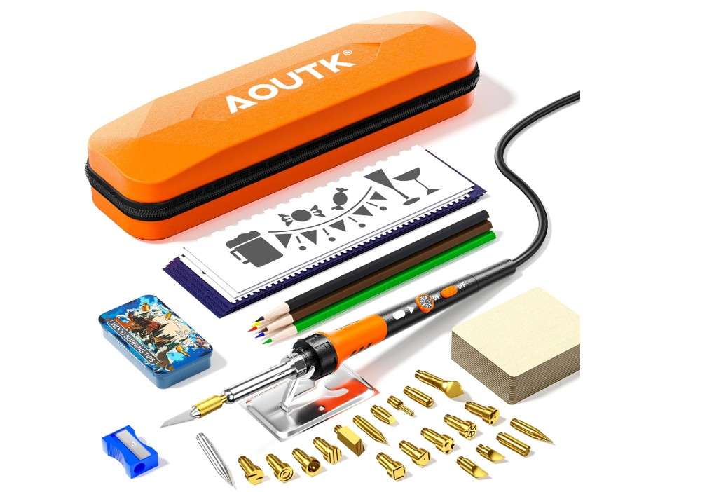 
Wood Burning Kit,72 pcs Wood Burning Tool with Adjustable Temperature 200~450°C, Wood Burner Tools Set with Pyrography Pen for Embossing Carving DIY Adu