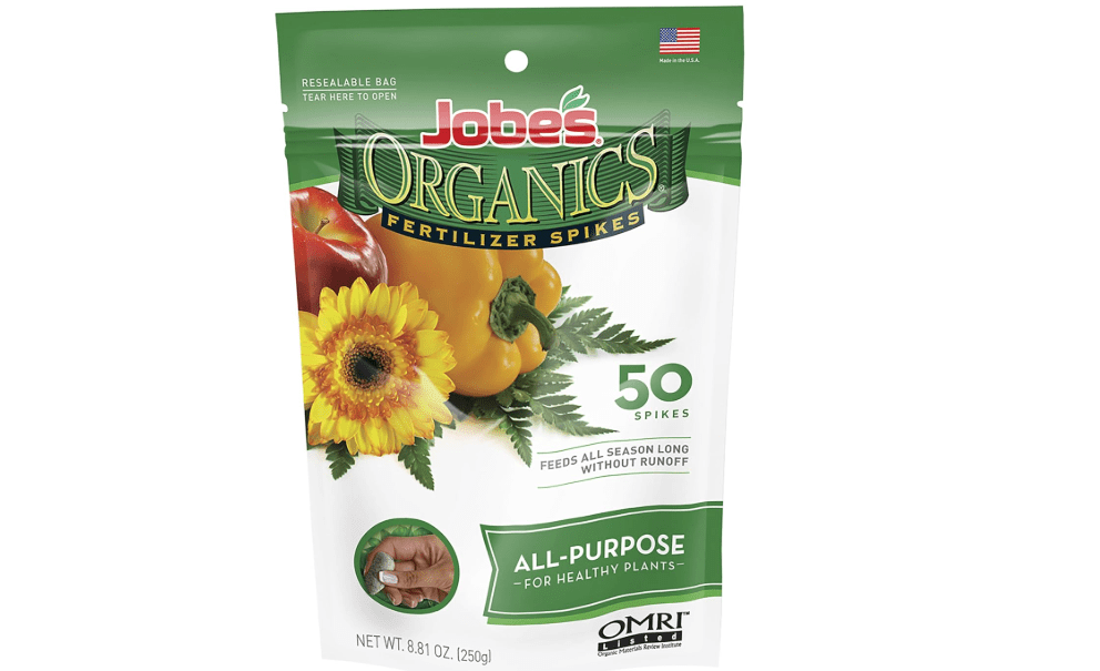 
Jobe’s Organics All Purpose Fertilizer Spikes, Easy Plant Care Fertilizer for Vegetables, Flowers, Shrubs, Trees, and Plants, 50 Coun
