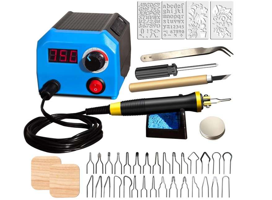 
FIRElood LH55-1 wood burning kit,wood burning tool,digitally adjustable temperature wood burner kit,professional wood burner tool kit for adults beginner