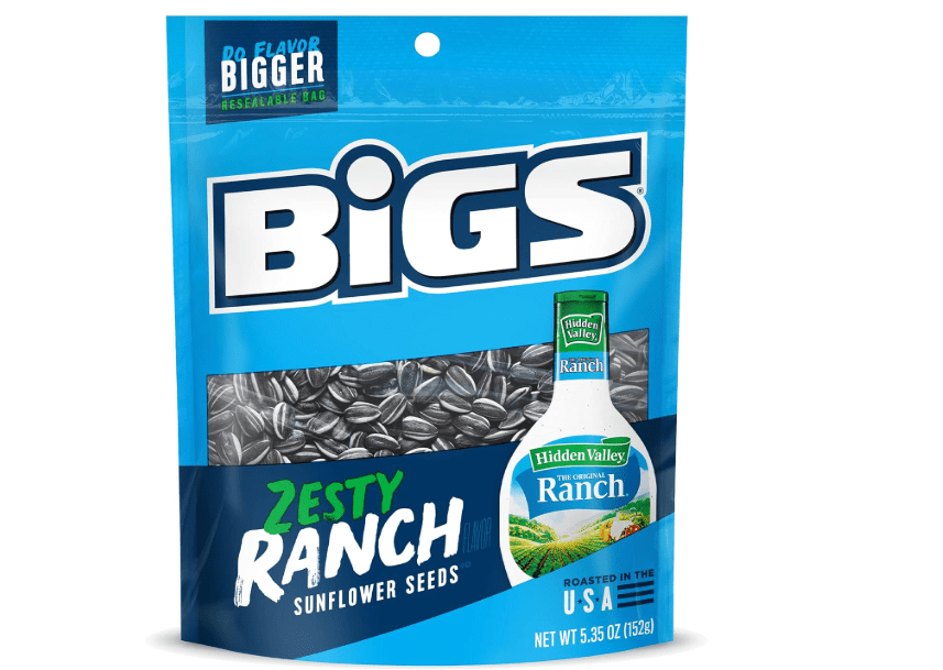 
BIGS Sunflower Seeds, Hidden Valley Zesty Ranch Flavor,