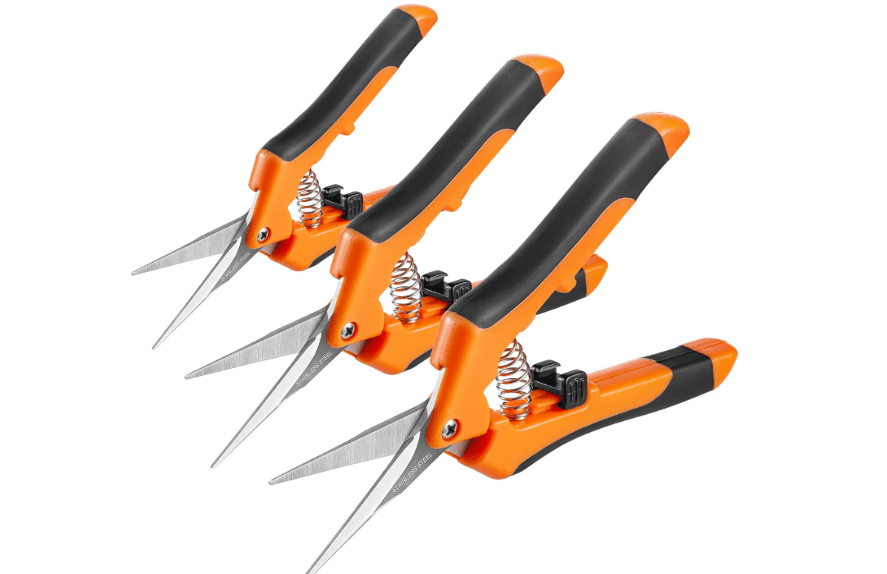 
GROWNEER 3 Packs 6.5 Inch Pruning Shears Gardening Hand Pruning Snips Gardening Scissors with Straight Stainless Steel Precision Blades