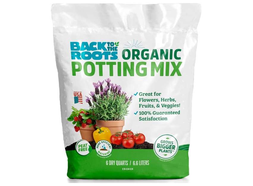 
Back to the Roots 100% Organic Potting Mix (6 Quart) Premium Blend Made in The USA