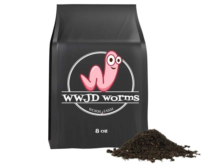 
WWJD Worms Organic Worm Castings For Plants 8 Oz - Vermicast from Red Worms for Composting - Soil Amendments & Gardening Soil for Outdoor Vegetables 