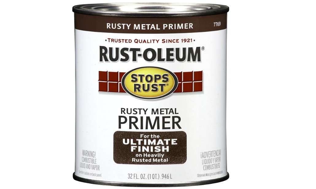 
Rust-Oleum 7769502 Stops Rust Rusty Metal Primer Brush Paint, 1 Quart, Flat Brown