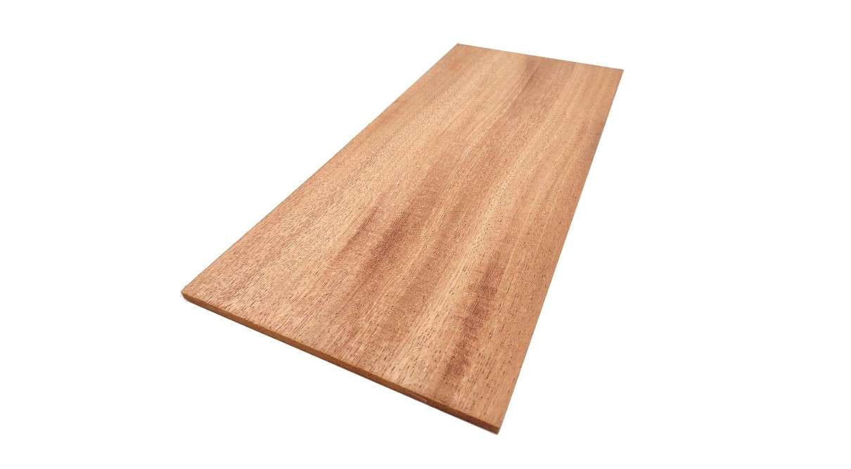 The Hardwood Edge Mahogany Hardwood Planks - 2-Pack Mahogany Wood for Unfinished Wood Crafts - 1/4’’ (6mm) 100% Pure Hardwood - Laser Engraving Blanks