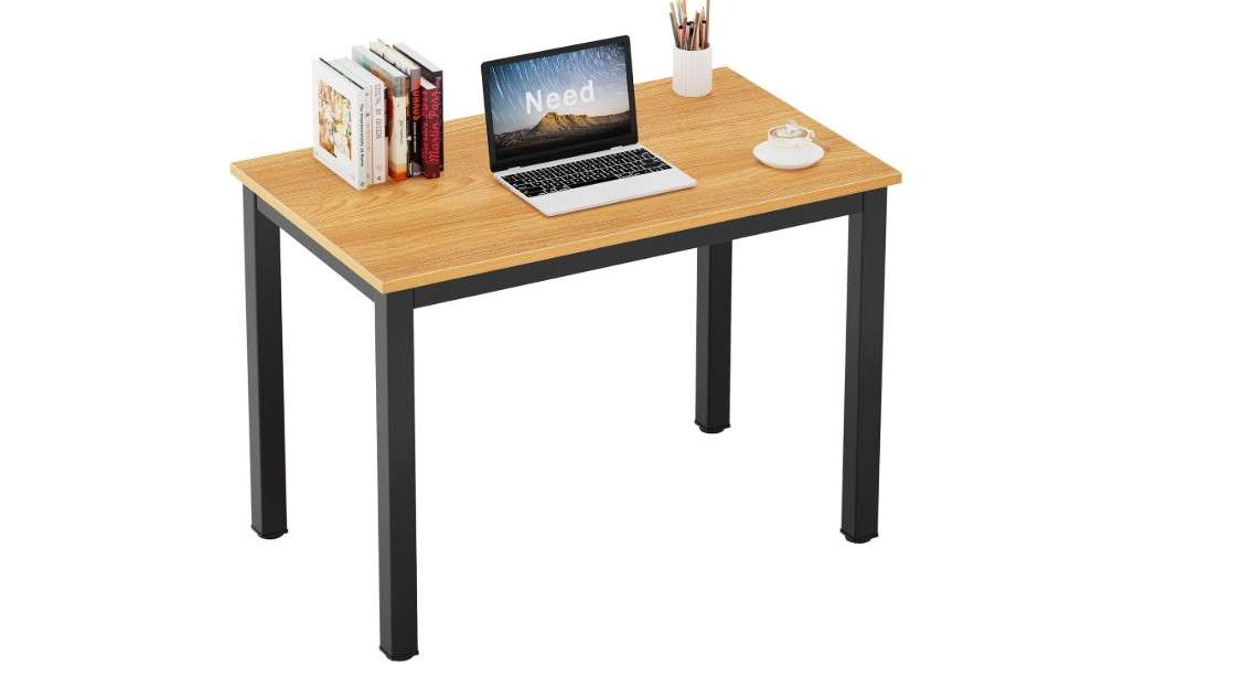 Need home office desk, 31inch, Teak & Black Frame