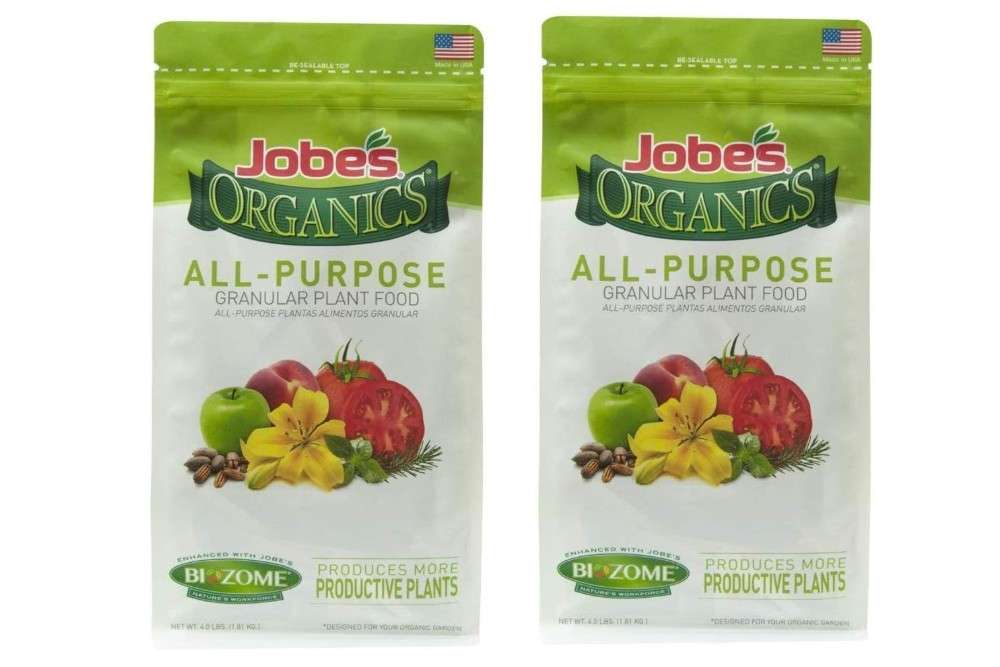  Jobe’s Organics 09526 Organic All Purpose Granular Fertilizer 4-4-4, 4 lb (Тwo Рack) 