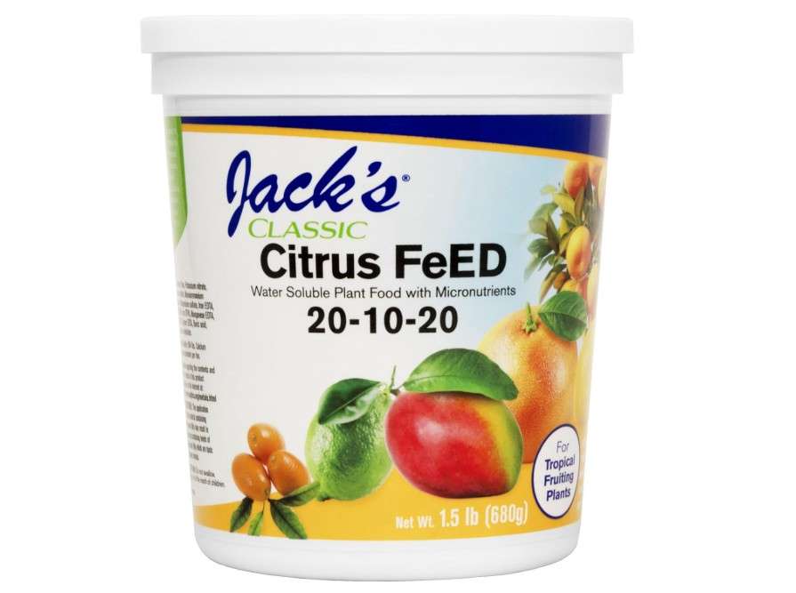 
Jack's Classic 20-10-20 Citrus Feed Water-Soluble Fertilizer with Micronutrients to Provide Better Growth and Fruiting in Tropical Fruiting Plants, 1.5lbs