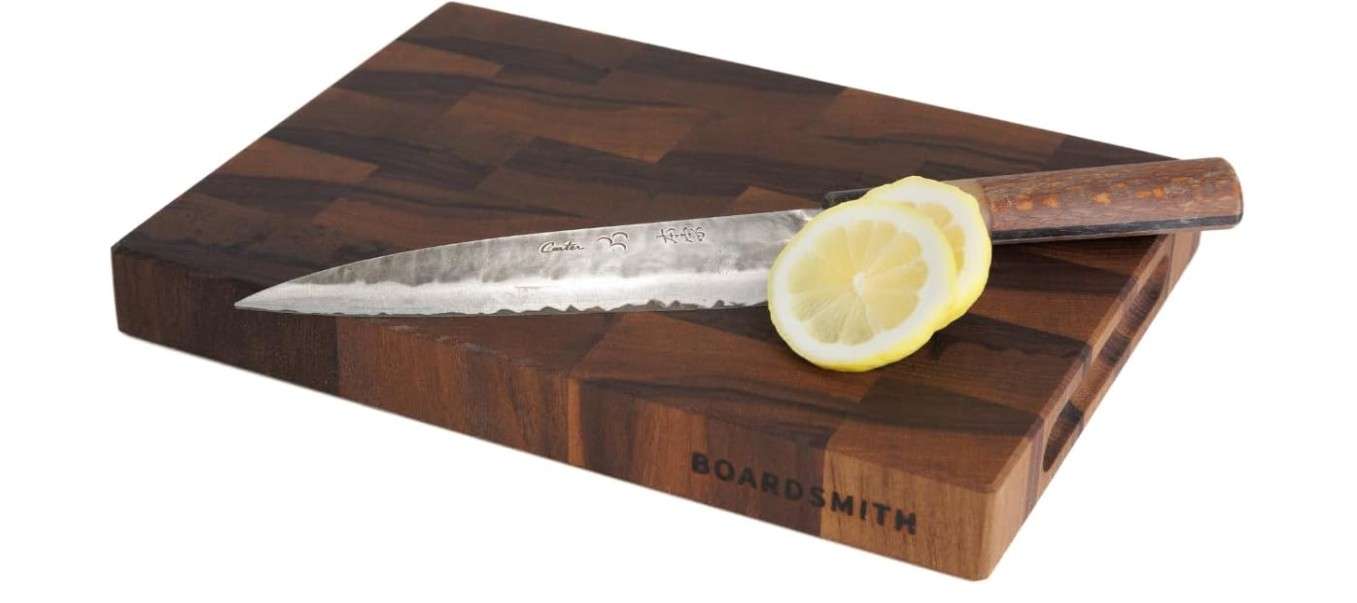 The Boardsmith Walnut Sidekick End Grain Cutting Board - Walnut Wood Cutting Board - 9" x 12" - Brown