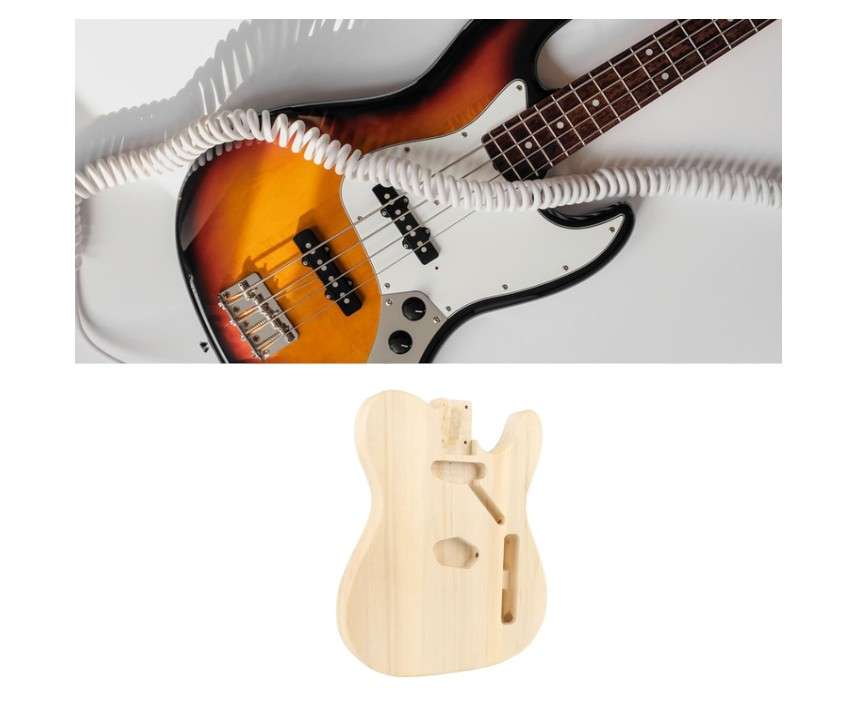  Walnut Wood Electric Guitar Body Replacement, For Handcraft, Great For Electric Guitar Projects