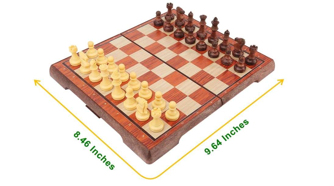  ColorGo Magnetic Travel Chess Set, Portable Mini Chess Board Game for Adults and Kids (Classic Edition)