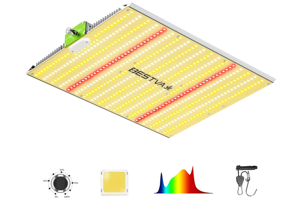 
BESTVA 2025 Upgraded BP1000 LED Grow Light with High Yield Diodes & Dimmable Full Spectrum Plant Light for Indoor Plants Seedling Veg and Bloom Grow