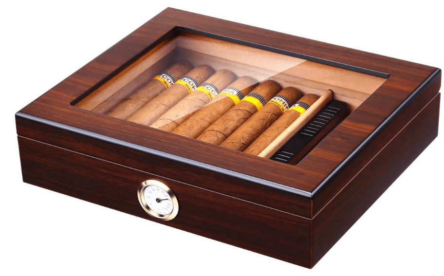 
Bald Eagle Handmade Cigar Humidor, Cedar Cigar Desktop Box with Humidifier and Hygrometer, Glass Top for 25 Cigars (20-25 Cigars)
Style:20-25 C