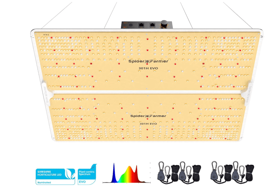  Spider Farmer SF4000, Samsung LM301H EVO Led Grow Light, Full Spectrum Plant Lights, 450W Dimmable & High Efficiency & Deeper Penetration Commercial.
