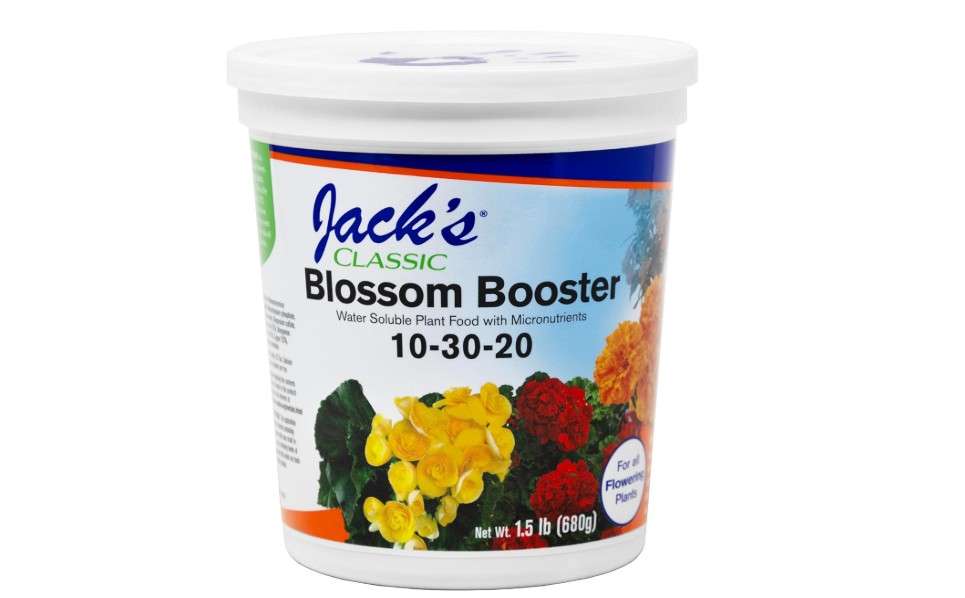  Jack's Classic 10-30-20 Blossom Booster Water-Soluble Fertilizer with Micronutrients for Increasing Color and Quantity of Blooms in Flowering Plants, 1.5lbs