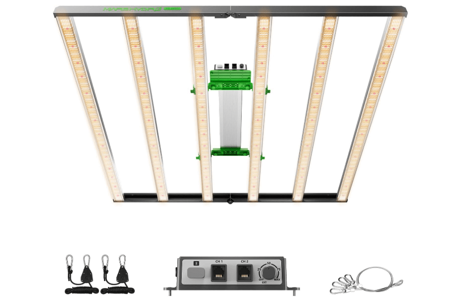  2025 New MARS HYDRO 800Watt FC-E8000 Foldable LED Grow Light 5x5ft, Full Spectrum Grow Light Bar Commercial Plant Growing Lamp for Vertical Farming