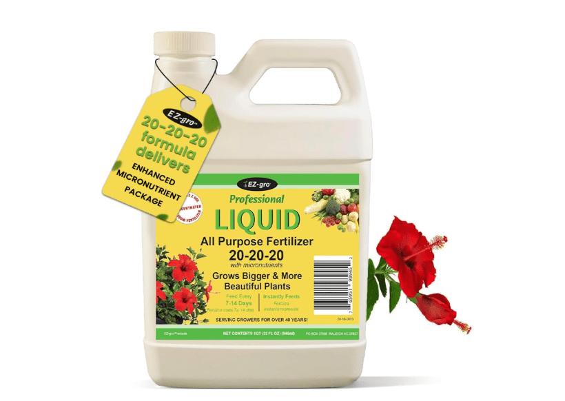 
EZ-GRO 20 20 20 All Purpose Fertilizer - All Purpose Liquid Plant Food - Lawn, Flowers, Herbs, Vegetables - Best Way to Grow Healthy Plants - Garden-Growing