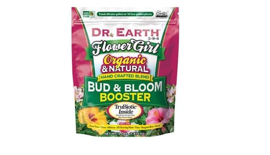  Dr. Earth Flower Girl Bud & Bloom Booster 4-10-7 Fertilizer, 4 lbs, 4 liters, Organic & Natural, Safe for People & Pets