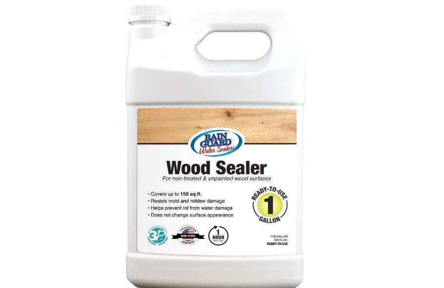 
Rain Guard Water Sealers SP-8004 Wood Sealer 1 Gallon - Clear Natural Finish - Deep Penetrating Water Repellent Protection for All Wood Surfaces