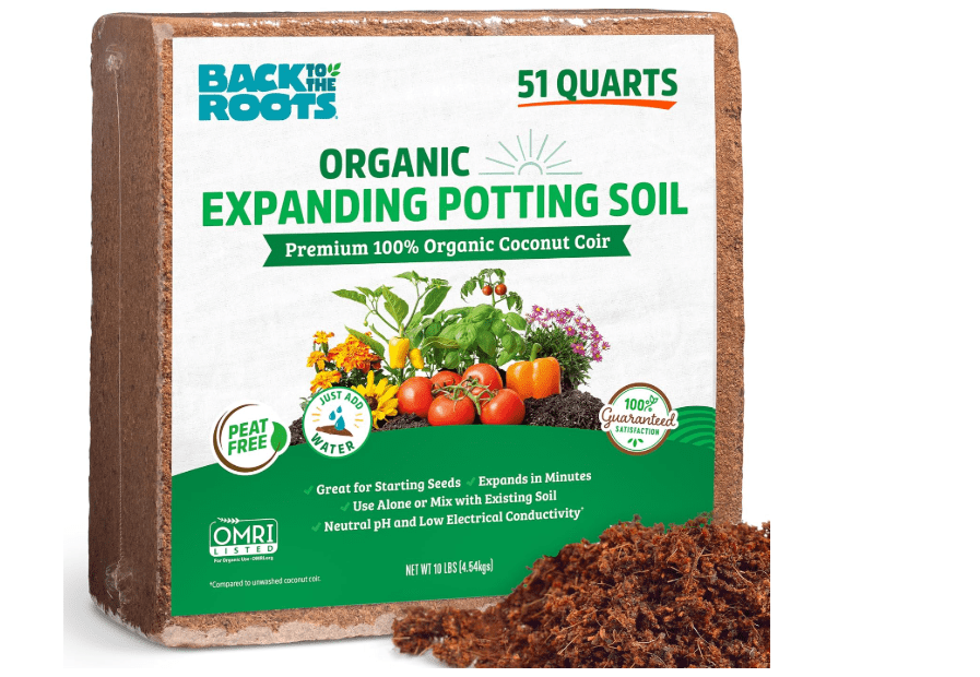 
Back to the Roots Organic Coir, 51 Quart Expanding Soil, Great for Seeds and Potting