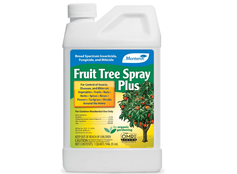 
Monterey Fruit Tree Spray Plus – Insecticide & Fungicide for Fruits, Vegetables, Roses & Lawns – Controls Pests & Fungal Diseases – Organic.