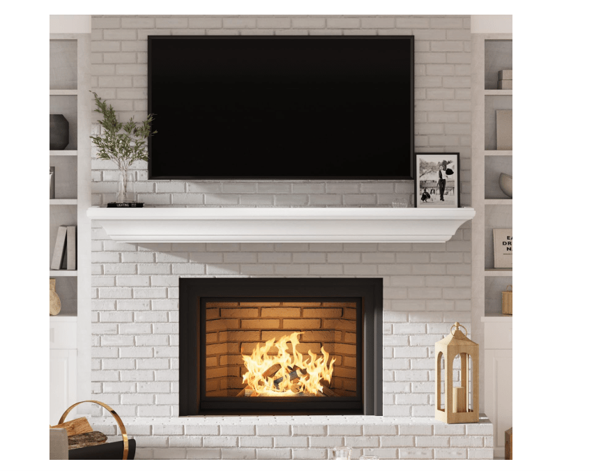 
Eshoma Fireplace Mantel - 72 Inch Floating Shelf for Over Fireplace - Wood Mantel with Invisible Heavy Duty Wood Bracket, Modern Wall Mounted Mantle Shelf