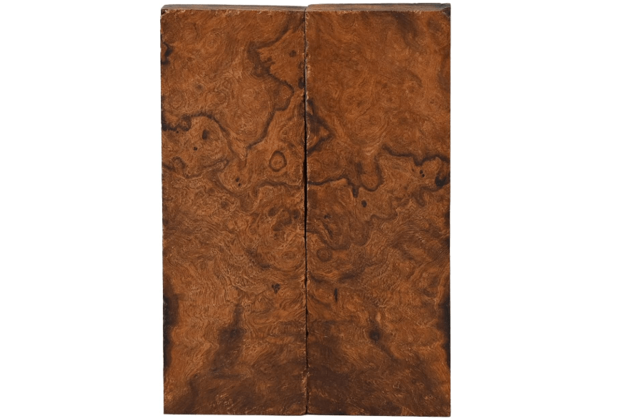 
IECAP LLC Bookmatched Ironwood (Burl Ball Pattern) Knife Handle Scales – Knife Handle Materials – 1 Pair Natural Wood Knife Scales for DIY Crafts