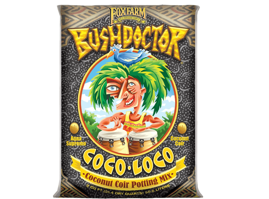 FoxFarm Bush Doctor Coco Loco Potting Mix, 2cu ft - Extends Your Watering Schedule, Triple-Washed to Reduce Salt Content - Perfect for Cultivating Healthy.
